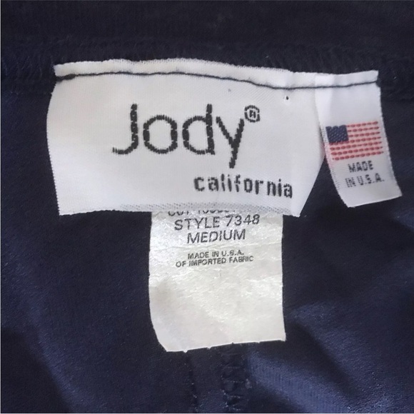 VTG Jodi California Sheer Jacket Dress Tie Front M Blue Contrast Made In USA - Picture 10 of 16